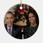 Décoration En Céramique Barack et Michelle 2015 - Ornament (Dos)