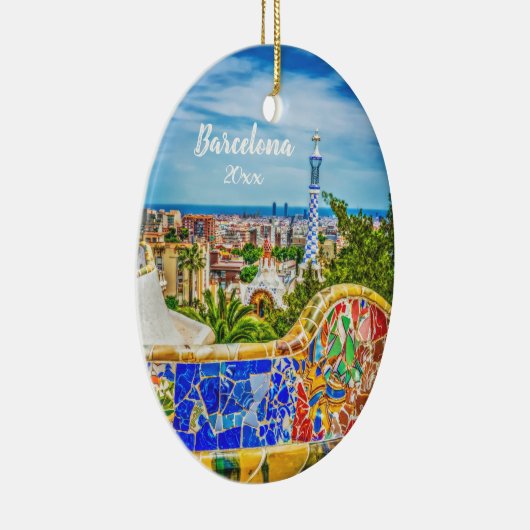 Décoration En Céramique Barcelone Photo unique Art Moderne (Droite)