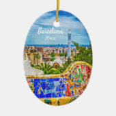 Décoration En Céramique Barcelone Photo unique Art Moderne (Devant)