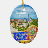 Décoration En Céramique Barcelone Photo unique Art Moderne (Dos)