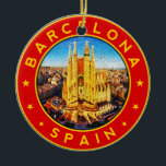 Décoration En Céramique Barcelone, Spain, circle, red<br><div class="desc">Barcelone,  Spain,  circle,  red</div>