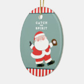 Décoration En Céramique Base-ball Noël Keepsaké (Gauche)