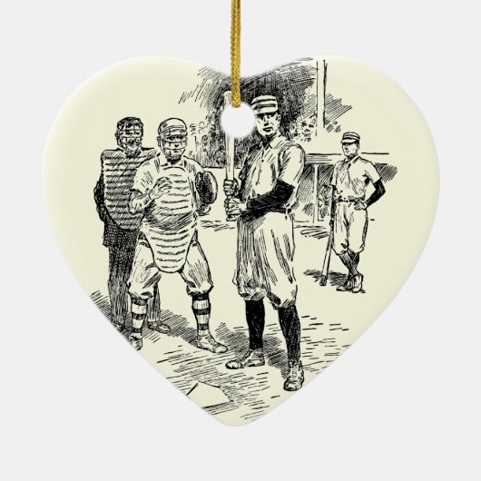 Décoration En Céramique Baseball : Joueurs (Dos)