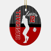 Décoration En Céramique Baseball ⚾ Sport - Rouge foncé (Droite)