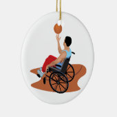 Décoration En Céramique basketball en fauteuil roulant (Droite)
