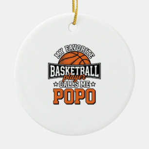 Décoration En Céramique Basketball Popo Funny Vintage Sports Design_1