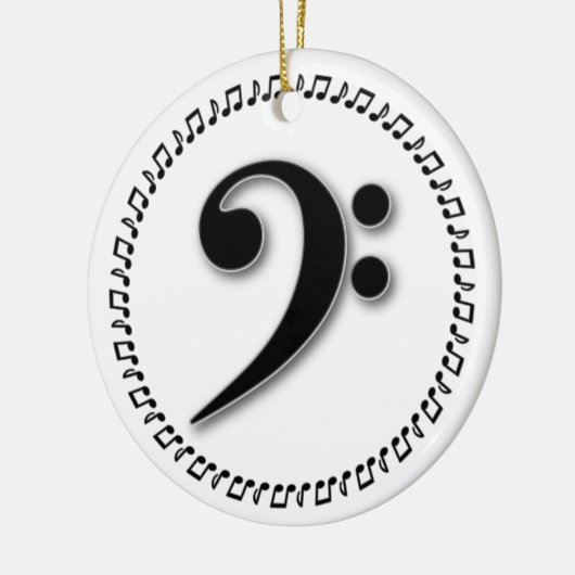 Décoration En Céramique Bass Clef Music Note Design (Gauche)