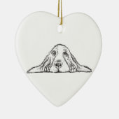 Décoration En Céramique basset blanc (Droite)