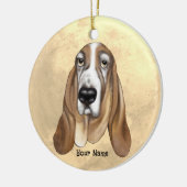 Décoration En Céramique Basset Hound (Gauche)