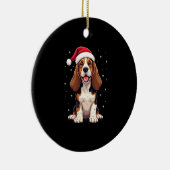 Décoration En Céramique Basset Hound Christmas Tank Top (Droite)