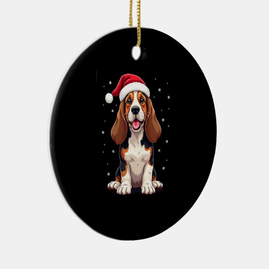 Décoration En Céramique Basset Hound Christmas Tank Top (Droite)