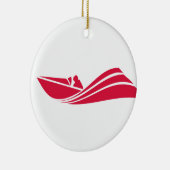 Décoration En Céramique Bateau à vitesse rouge Crimson (Droite)