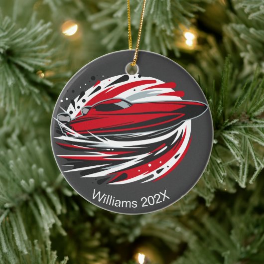 Décoration En Céramique Bateau Offshore Dynamique Personnalisé (Arbre)