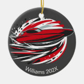 Décoration En Céramique Bateau Offshore Dynamique Personnalisé (Devant)