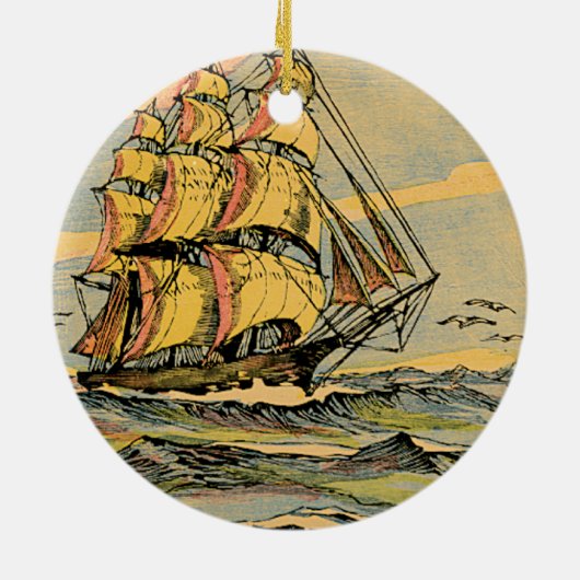Décoration En Céramique Bateaux de navigation (Dos)