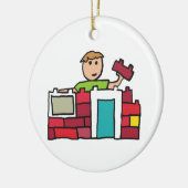 Décoration En Céramique Bâtiment de la maison avec blocs de construction (Gauche)