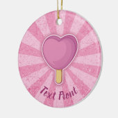 Décoration En Céramique Bâton de crème glacée du coeur (Gauche)