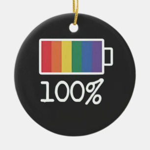 Décoration En Céramique Batterie 100% Gay Drôle LGBT Fierté Mois Égalité