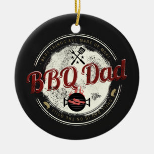 Décoration En Céramique BBQ Papa Grill Vintage ou Barbecue Pour Fête des p