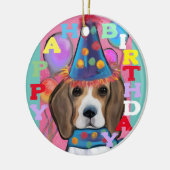 DÉCORATION EN CÉRAMIQUE BEAGLE (Gauche)