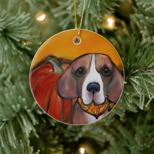 Décoration En Céramique Beagle (Arbre)