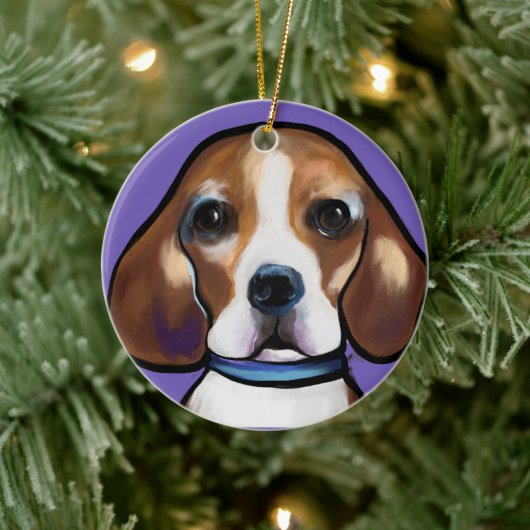 Décoration En Céramique Beagle (Arbre)