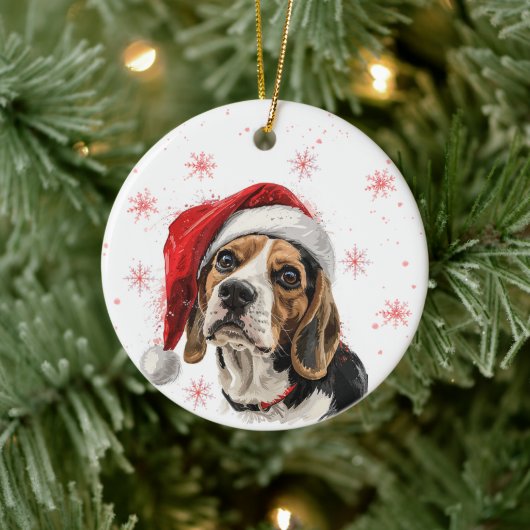 Décoration En Céramique Beagle Dog Christmas Personalized (Arbre)