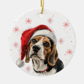 Décoration En Céramique Beagle Dog Christmas Personalized (Devant)