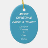 Décoration En Céramique Beary Merry Mountain Noël personnalisé (Dos)