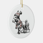 Décoration En Céramique Beau âne de Noël canadien (Droite)