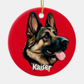 Décoration En Céramique Beau berger allemand (Devant)