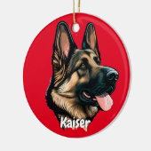 Décoration En Céramique Beau berger allemand (Gauche)