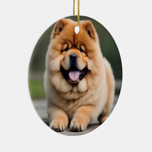 Décoration En Céramique Beau Chow Chow Chow (Droite)