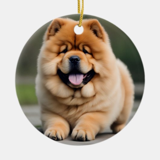 Décoration En Céramique Beau Chow Chow Chow (Devant)