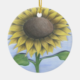 Décoration En Céramique Beau Dessin De Tournesol