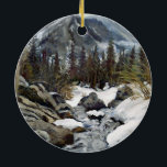 Décoration En Céramique Beau Estes Park Colorado Winter Stream<br><div class="desc">Belle scène montagneuse d'hiver dans les montagnes Rocheuses du Colorado extraordinaire,  illustration d'une peinture à l'huile impressionniste du peintre Daniel Fishback.</div>