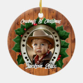 Décoration En Céramique Beau Holly et Horseshoe Premier Noël (Dos)