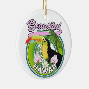 Décoration En Céramique beau logo de voyage à Hawaii