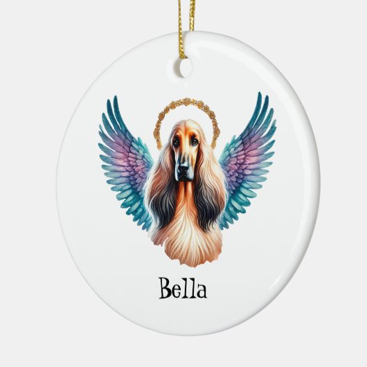 Décoration En Céramique Beau Mémorial Afghan Dog (Gauche)