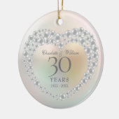 Décoration En Céramique Beau Pearl 30e anniversaire de Mariage (Gauche)