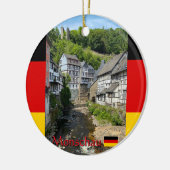 Décoration En Céramique Beau village allemand Monschau en été (Gauche)