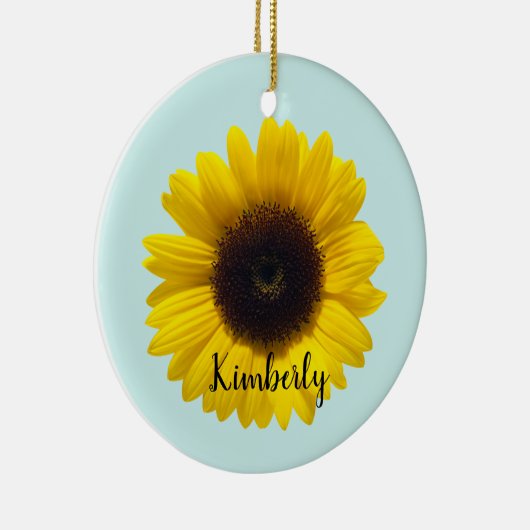 Décoration En Céramique Beautiful Sunflower Personalize With Name (Droite)