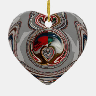 Décoration En Céramique Beaux Coeurs de Noël Fêtes Couleurs de saison