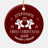 Décoration En Céramique Bébé 1er accent de Noël (Dos)