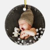 Décoration En Céramique Bébé Bébé 1er Noël Photo (Devant)