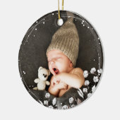 Décoration En Céramique Bébé Bébé 1er Noël Photo (Gauche)