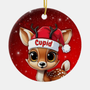 Décoration En Céramique Bébé cerf Cupidon, faon, biche, renne🦌 🎄