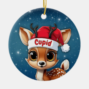 Décoration En Céramique Bébé cerf Cupidon, faon, biche, renne 🦌🎄