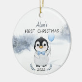 Décoration En Céramique bébé de Noël personnalisé (Gauche)