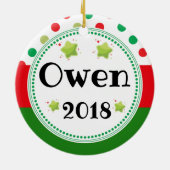 Décoration En Céramique Bébé de Père Noël mon premier ęr Noël (Dos)